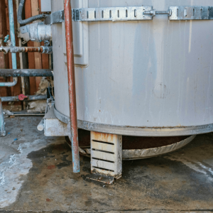 Water heater leaking water onto the floor